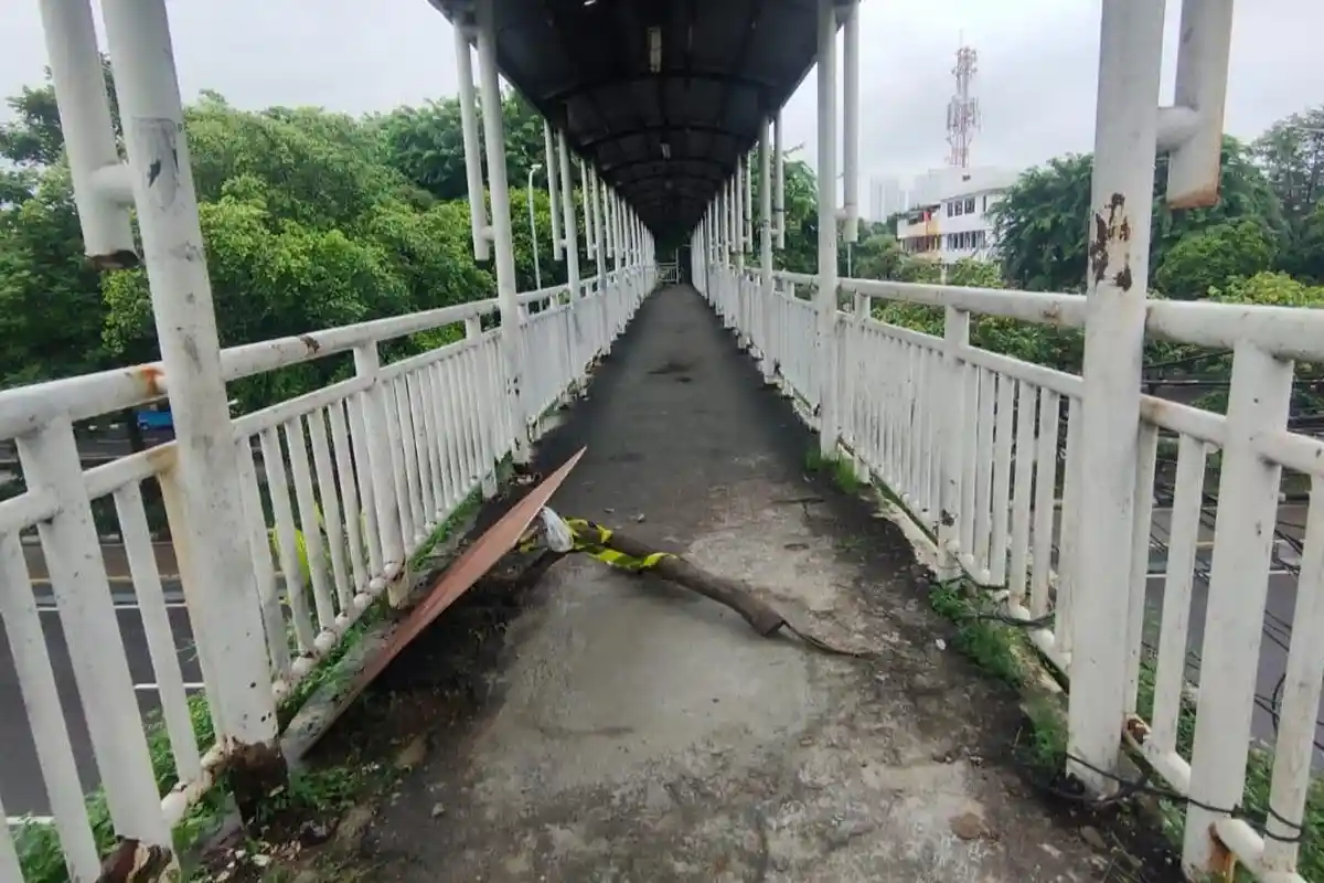 JPO Kyai Tapa Ternyata Banyak Masalah, Pejalan Kaki Keluhkan Minimnya Lampu Penerangan