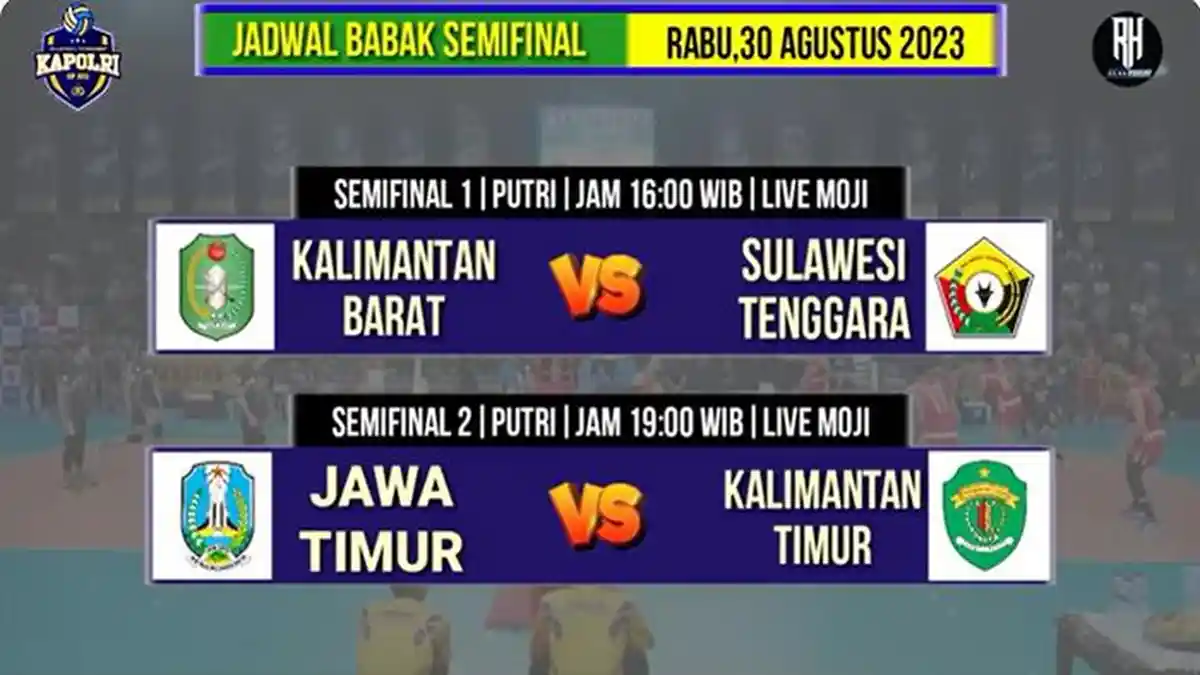 Jadwal Semifinal Kapolri Cup Putri! Selangkah Lagi Tim Voli Putri Kalbar Lolos Final