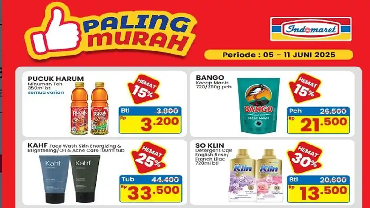 Promo Indomaret 5 Juni 2025 Paling Murah 3Roti Manis Rp10.000, Potabee ...