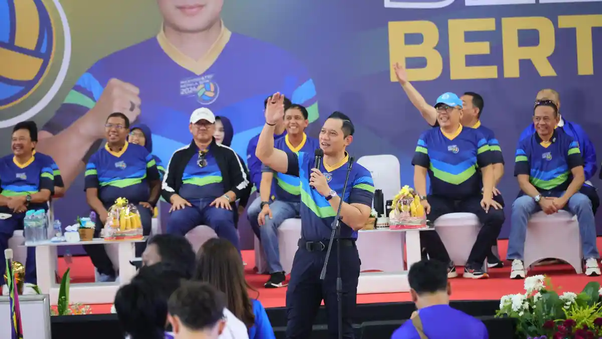 Buka Turnamen Voli Menteri ATR/Kepala BPN Cup 2024, AHY Harap Semakin Kuat dan Solid