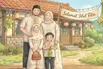 Kumpulan Prompt AI Kartu Ucapan Lebaran Idul Fitri 2026 Foto Keluarga, Cocok untuk Medsos