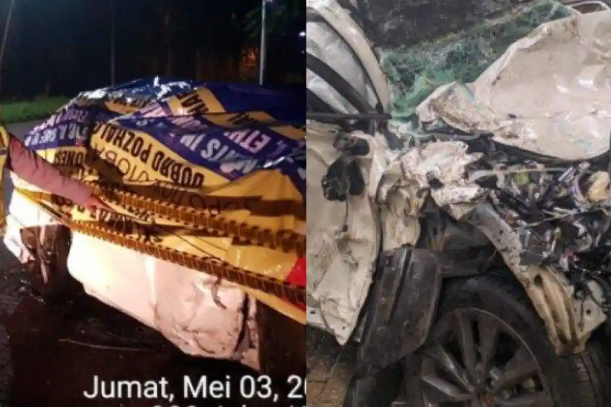 Kecelakaan Mobil HRV Tabrak Bus hingga Ringsek di Depok, Dikemudikan Mahasiswa UI Diduga Ngebut