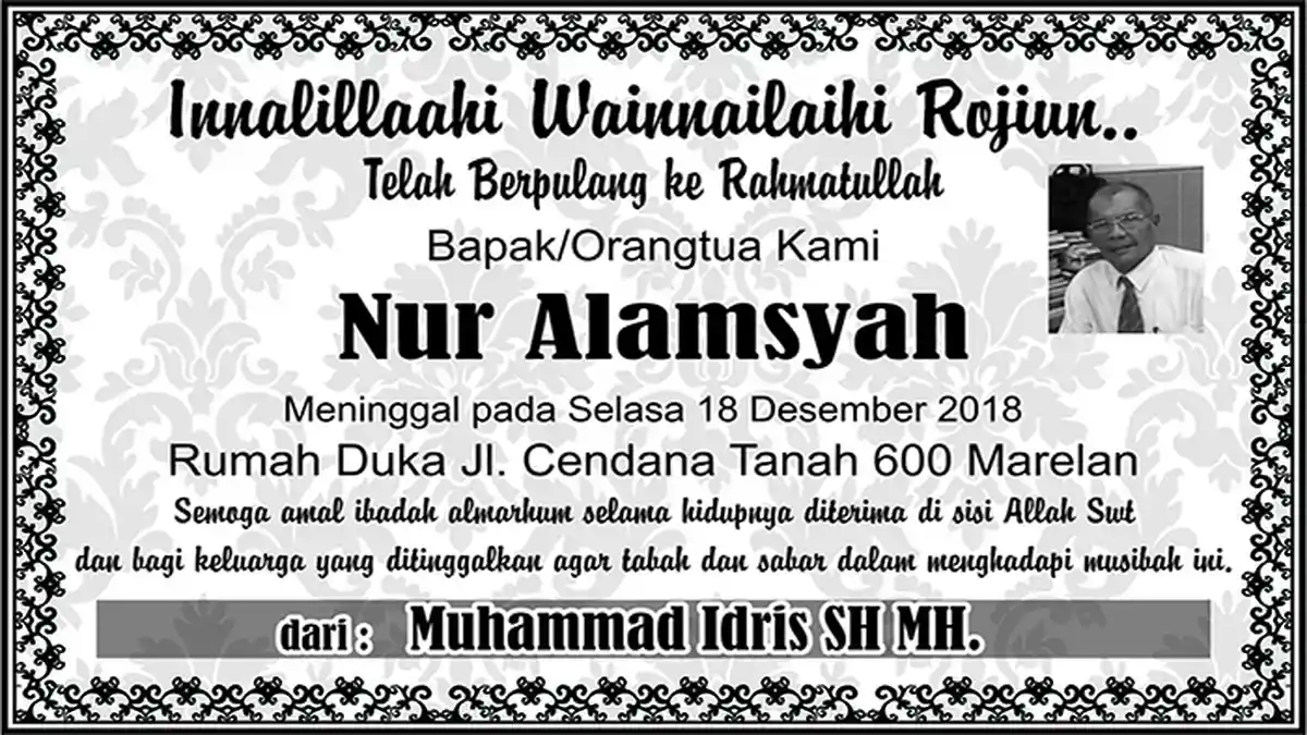 BERITA DUKACITA: Telah Berpulang ke Rahmatullah Nur Alamsyah