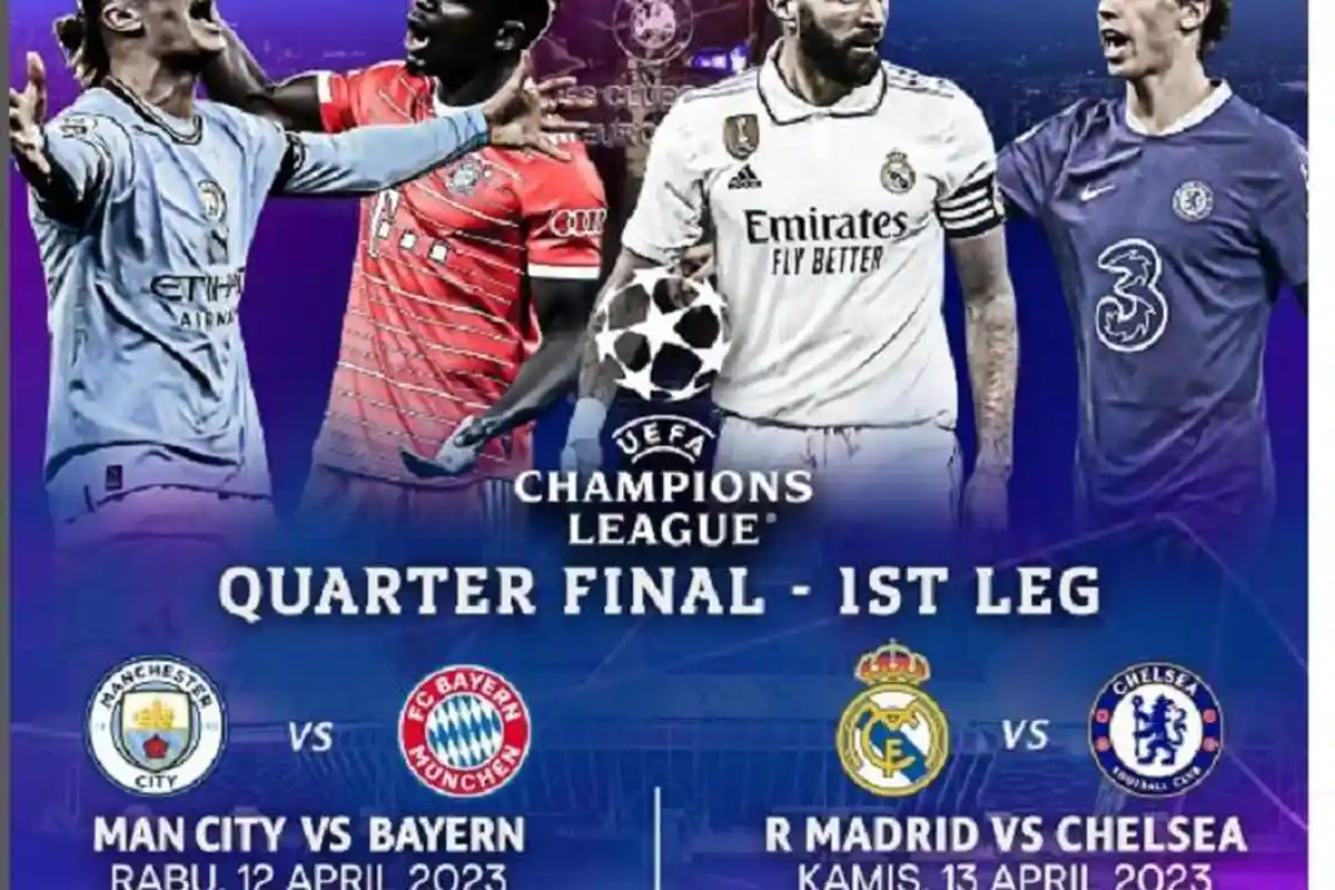 Jadwal Liga Champion Leg 1 Malam Ini Siaran SCTV Madrid vs Chelsea, AC Milan vs Napoli di Moji TV