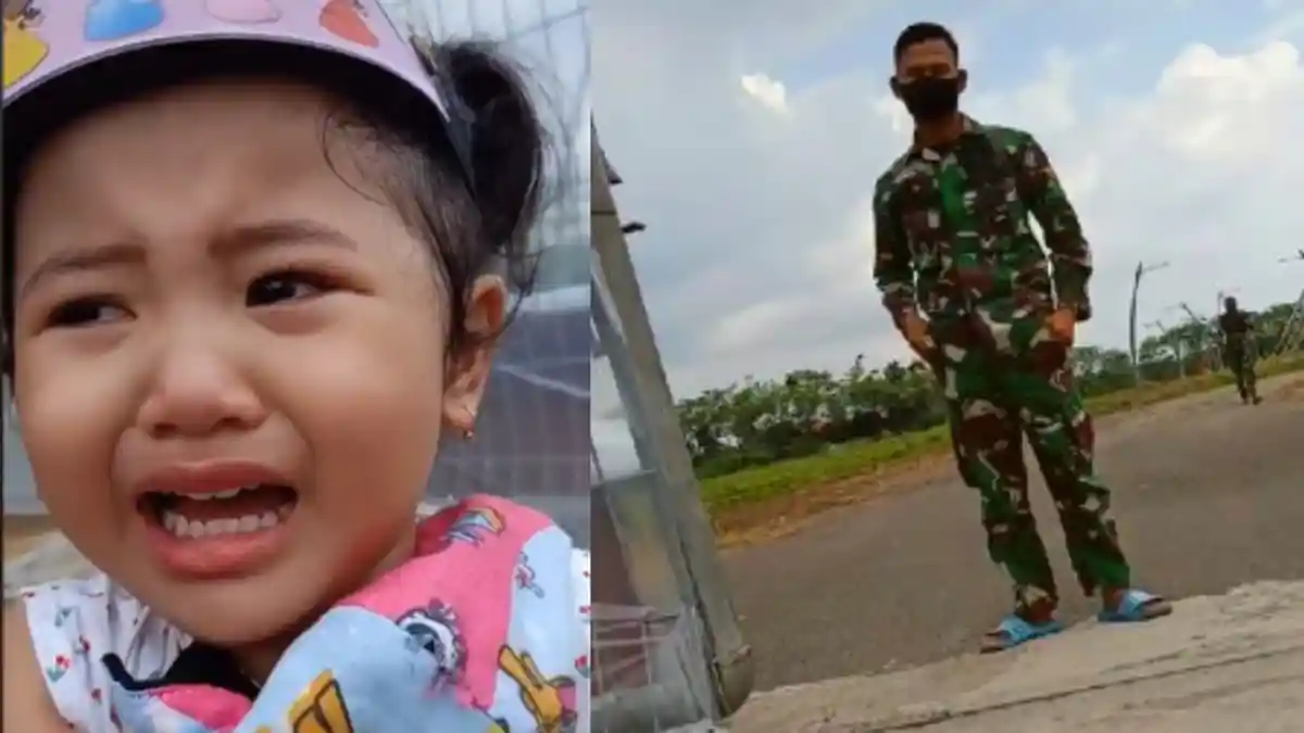 13 Bulan Berpisah, Bocah Ini Nangis Ketakutan Melihat Pria Berseragam TNI, Ternyata Ayahnya
