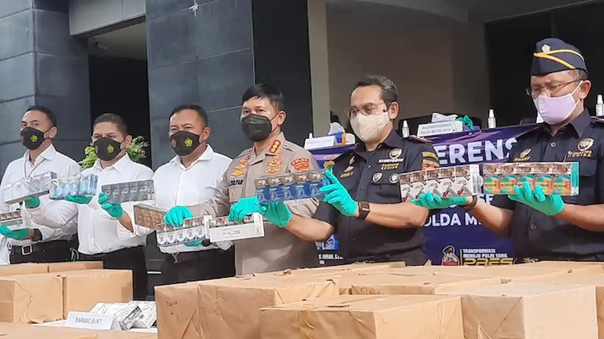 450.000 Batang Rokok Tanpa Cukai Disita Polisi