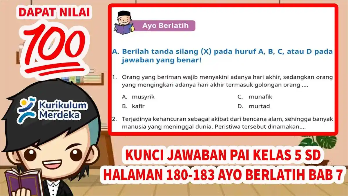 Soal & Kunci Jawaban Buku PAI Kelas 5 SD Halaman 182 dan 183 Kurikulum Merdeka : Hari Kiamat