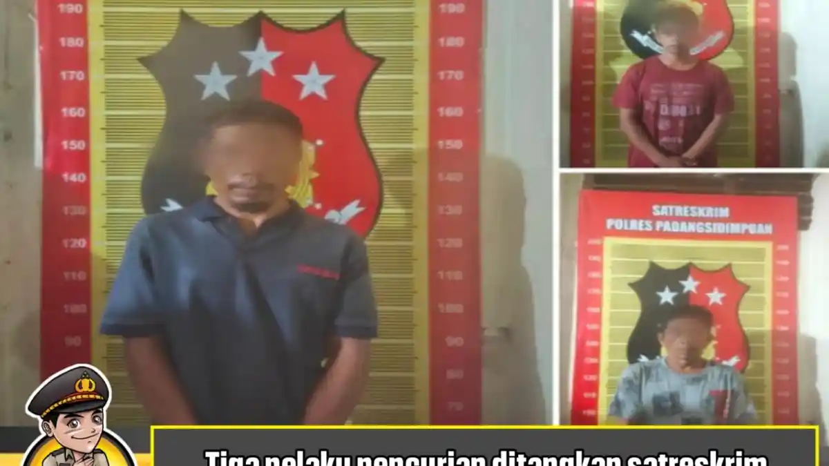 Satreskrim Polres Padangsidimpuan Bekuk 3 Pria Pembobol Rumah Warga