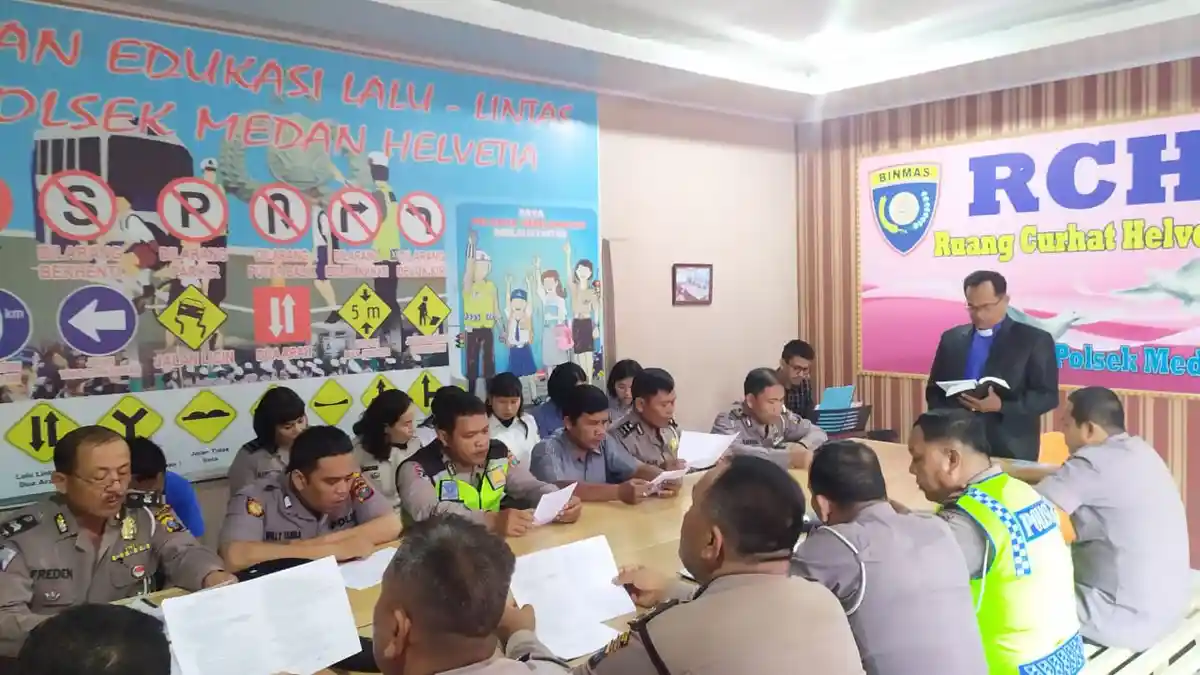 Kapolsek Helvetia Berharap Semua Personel Lakukan Tugas dengan Penuh Iman