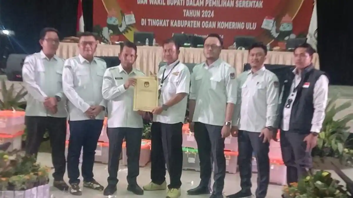 KPU OKU Tetapkan Hasil Pemilihan Kepala Daerah OKU 2024 Paslon BERTAJI  Menang Tipis