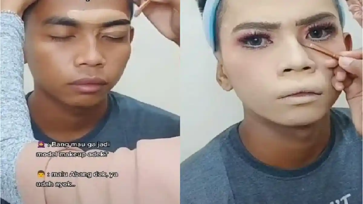 Wanita Ini Minta Sang Suami jadi Model Make Up, Kaget Lihat Hasilnya: Lebih Cantik dari Saya