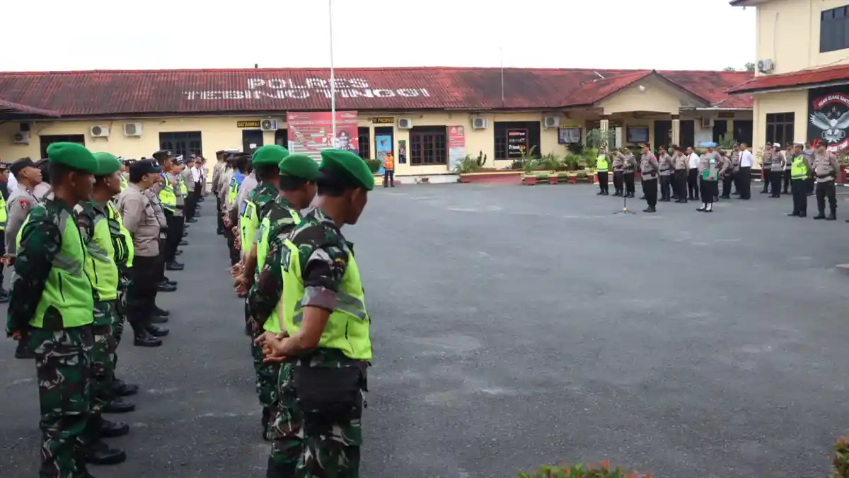 Apel Sinergitas TNI-Polri, Wakapolres Tebing Tinggi: Terimakasih Telah Bersama Ciptakan Kamtibmas