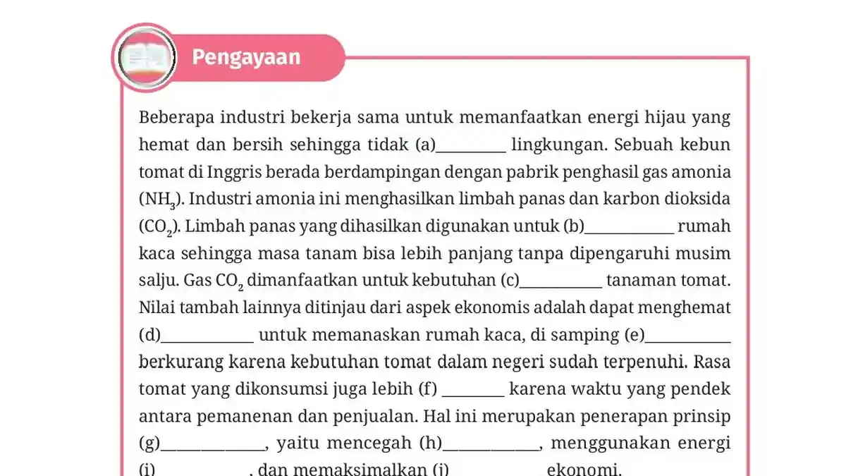 Kunci Jawaban IPA Kelas 10 Halaman 171: Pemanfaatan Energi Hijau pada Industri