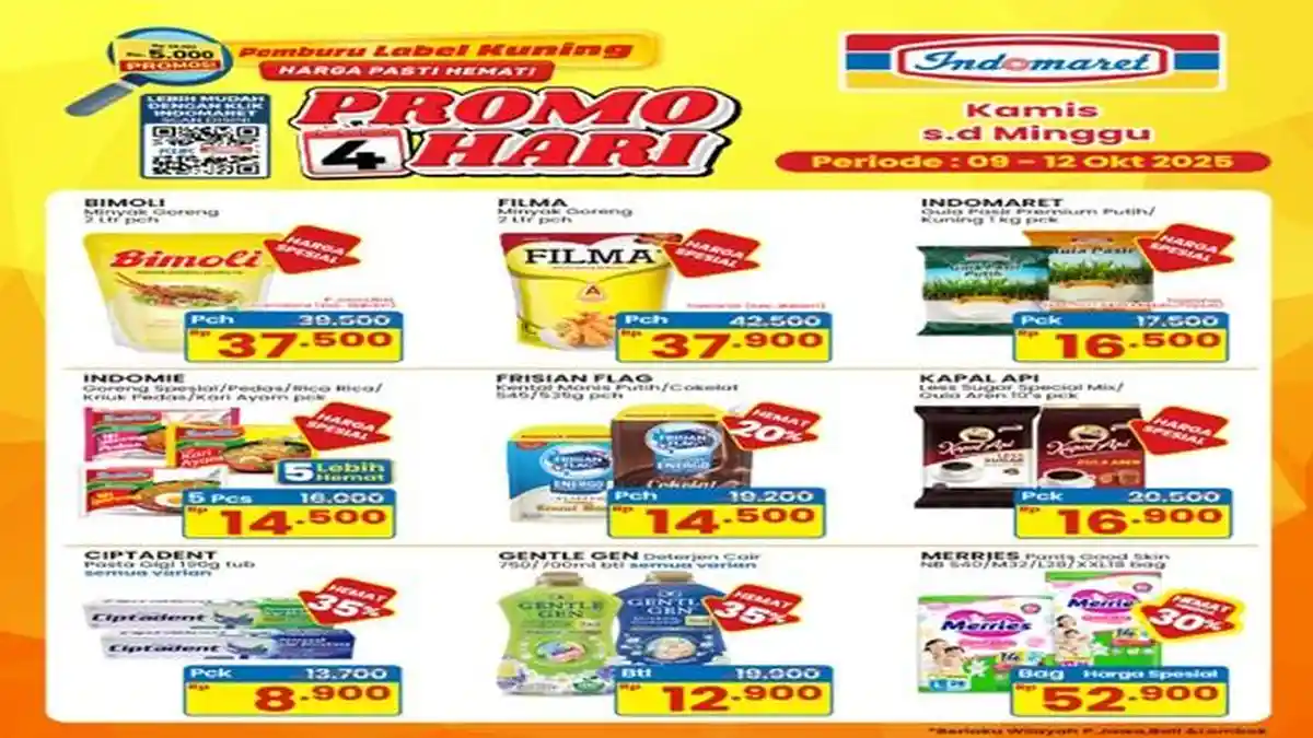 Promo Indomaret Berakhir Hari Ini, Kapal Api Rp 16.900, Bimoli 2L Rp 37.500