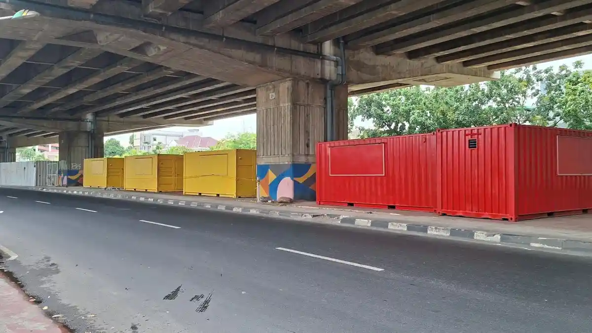Progres Wisata Air Kuliner Kalimalang, Container Box Terpasang