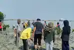 PMII Demak Ajak Anggota Barunya Tanam Mangrove di Desa Surodadi Sayung