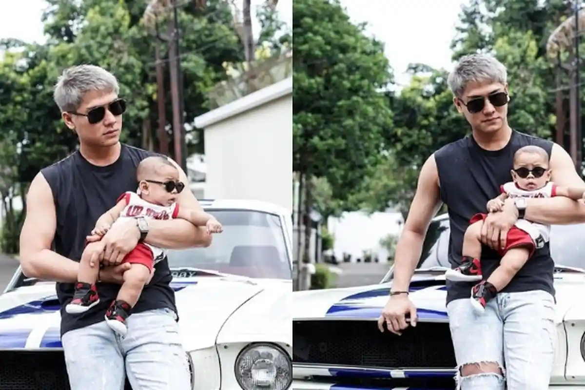 Penampilan Terbaru Rizky Billar, Pose Bareng dengan Baby L, Suami Lesti: Bareng Adik Paling Bontot