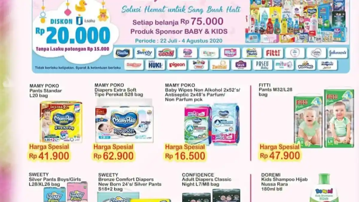 Diskon Beras, Popok Bayi hingga Minuman Segar, Berikut 7 Promo Indomaret Hari Ini 4 Agustus 2020