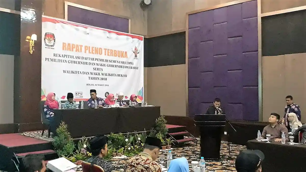 KPU Kota Bekasi Gelar Rapat Pleno Rekapitulasi DPS