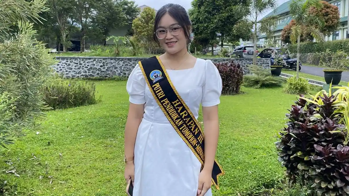 Cewek Asal Tomohon Sulut Grace Pelealu Ajak Generasi Muda Fokus Pada Pendidikan