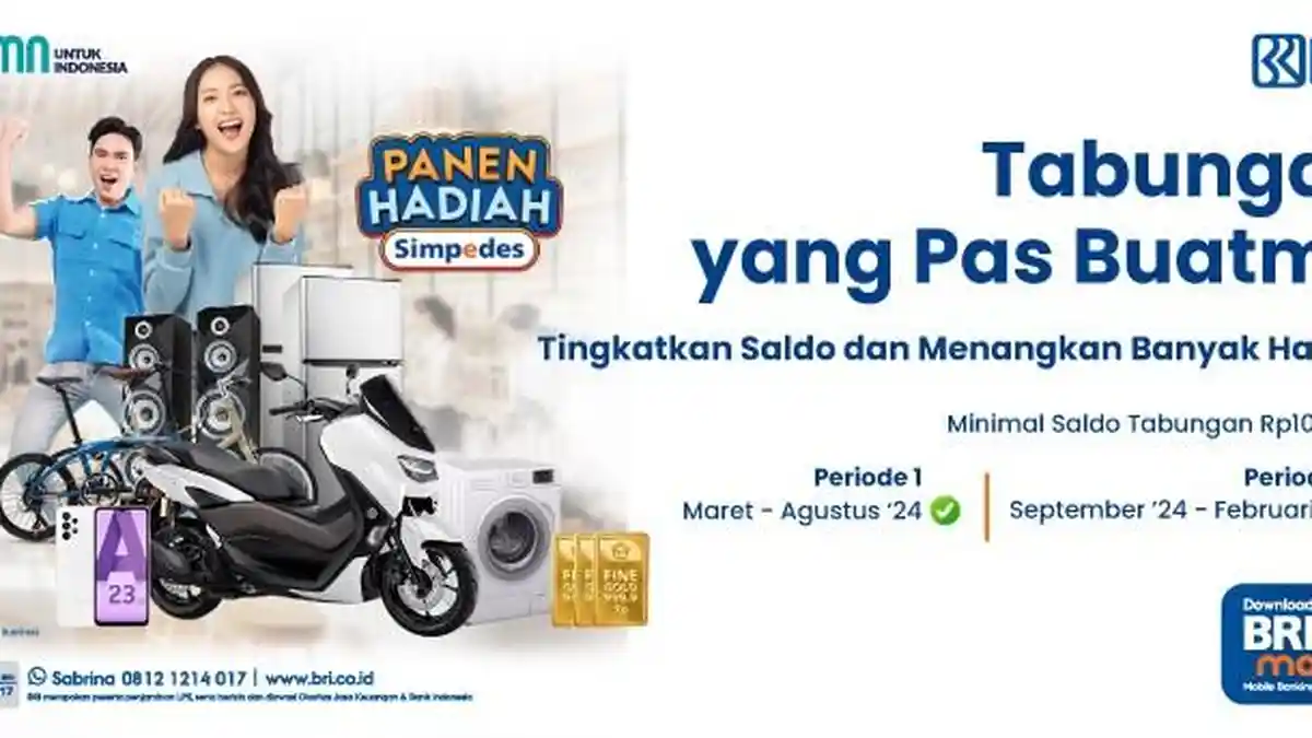 Panen Hadiah Simpedes BRI, 15 Ribu Hadiah Menanti Nasabah Setia!