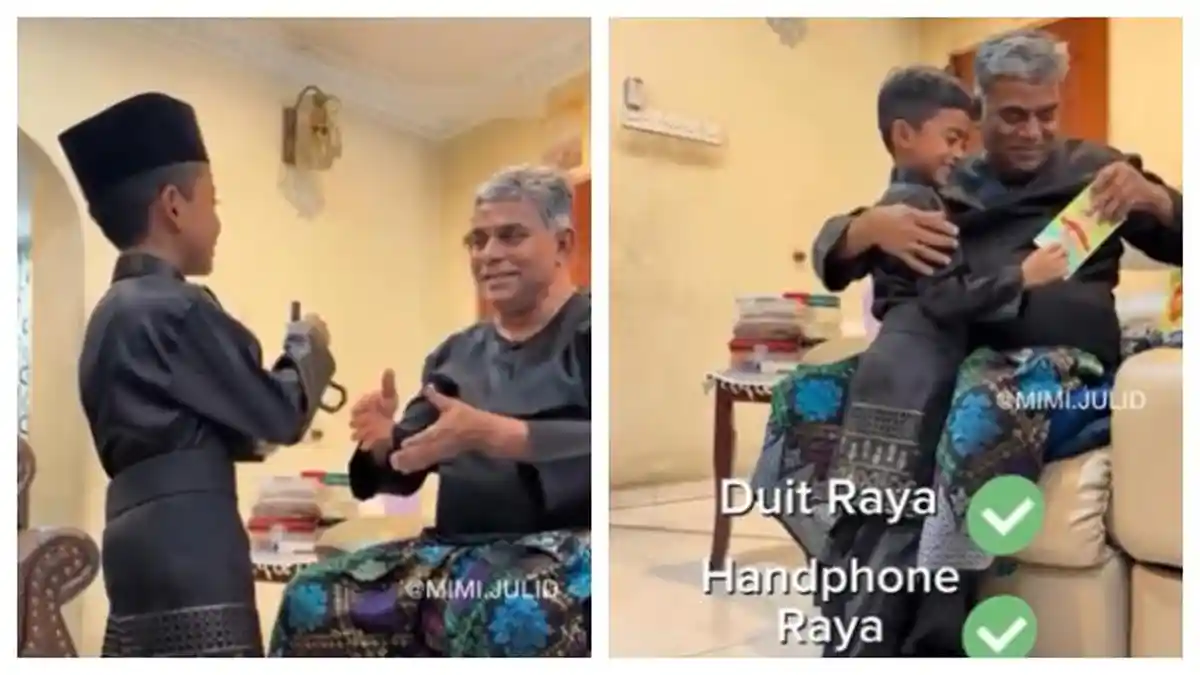 Sontak Teriak Girang! Kakek Ini Berikan THR iPhone untuk Cucu-cucunya, Tiap Orang Dapat Satu