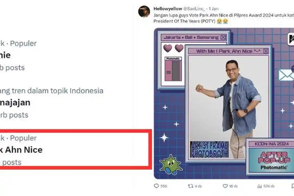 Terjawab Apa Arti 'Park Ahn Nice', Nama Baru Anies Baswedan yang Diberi Fans K-Pop Viral di X
