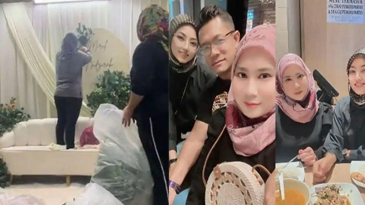 POTRET Istri Bantu Pasang Dekor Pelaminan Suami Nikah Lagi, 12 Tahun Menikah Kini Rela Dimadu
