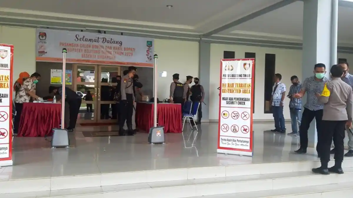 80 Personel TN/Polri Diterjunkan, Amankan Pengundian Nomor Urut Paslon Bupati dan Wabup Beltim
