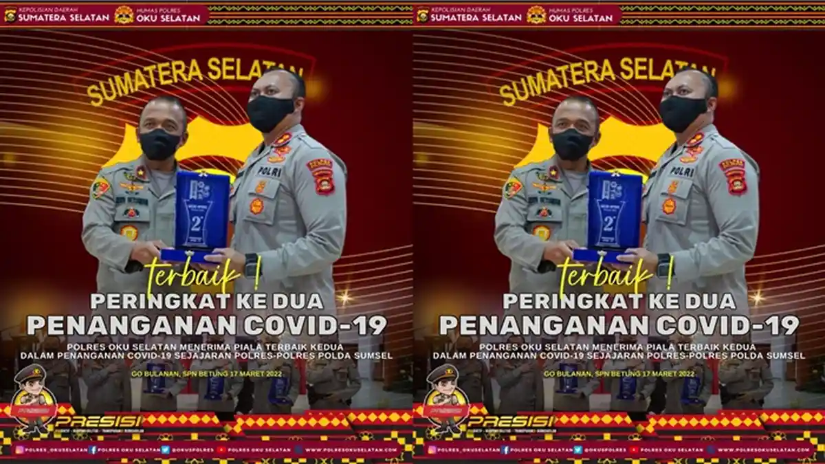 Polres OKU Selatan Peringkat Dua Terbaik Penanganan Covid-19 di Sumsel
