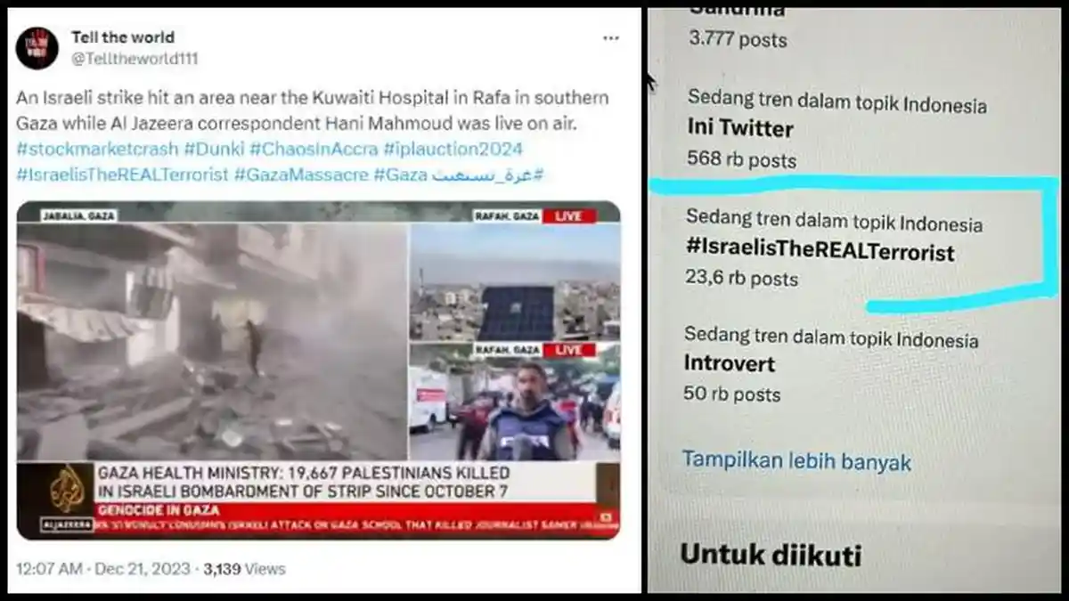 Tagar IsraelisTheREALTerrorist Trending di Twitter, Kekejaman IDF Terekam Video