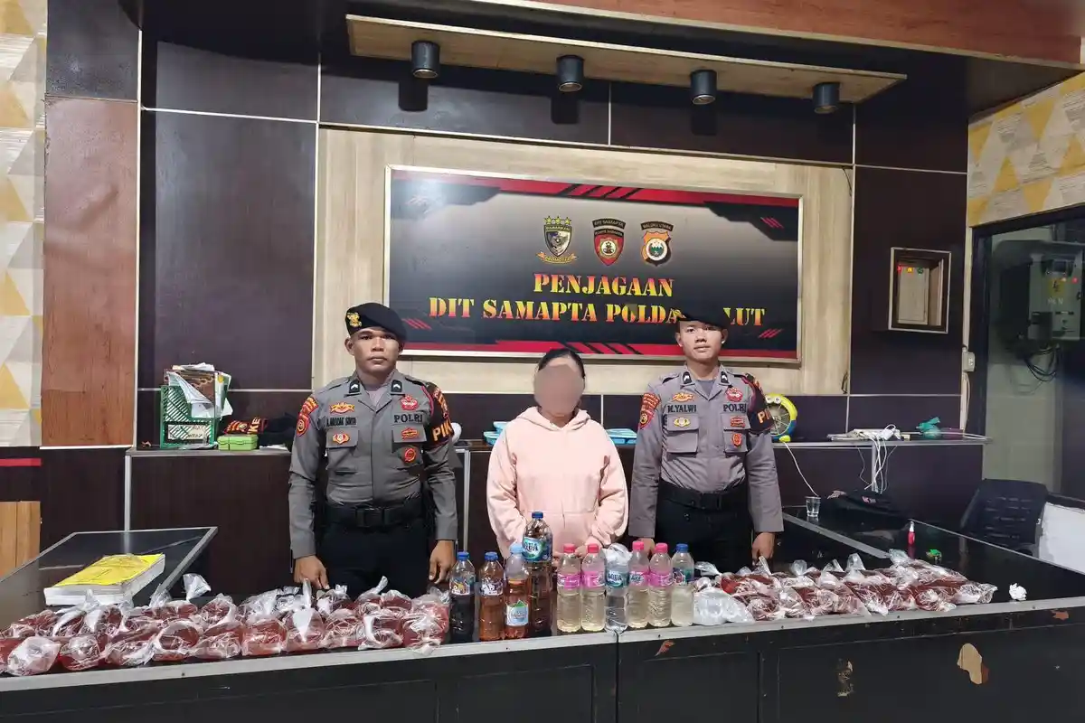 Edar Cap Tikus, IRT di Ternate Ditangkap Sat Samapta Polda Maluku Utara