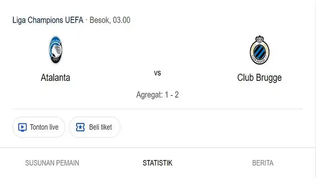 Prediksi Skor dan Susunan Pemain Atalanta VS Brugge, Adu Tajam Retegui dan Jutgla
