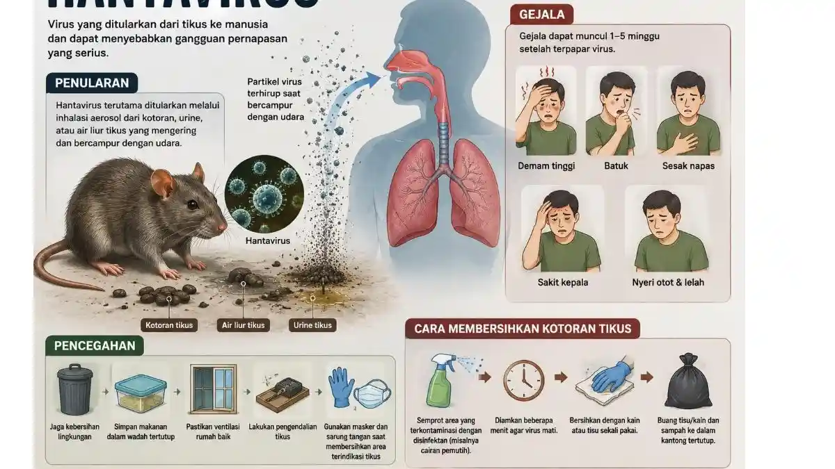 Suspek Hantavirus di Jakarta Naik Jadi 6 , Dinkes DKI Tingkatkan Kewaspadaan