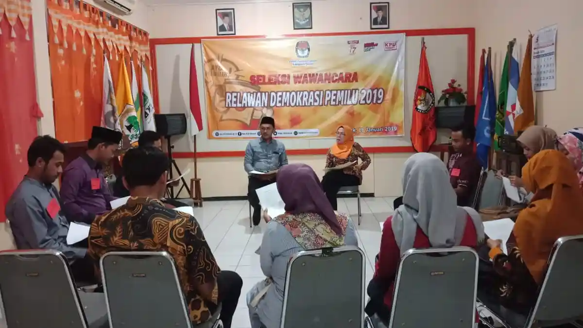 118 Calon Relawan Demokrasi Ikuti Seleksi Wawancara di KPU Demak