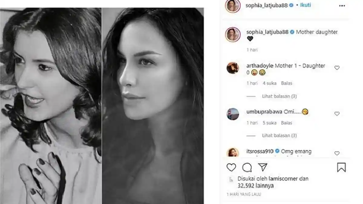 Potret Sophia Latjuba Bareng Ibunda Bak Kakak Adik, Tetap Tampak Awet Muda dan Cantik