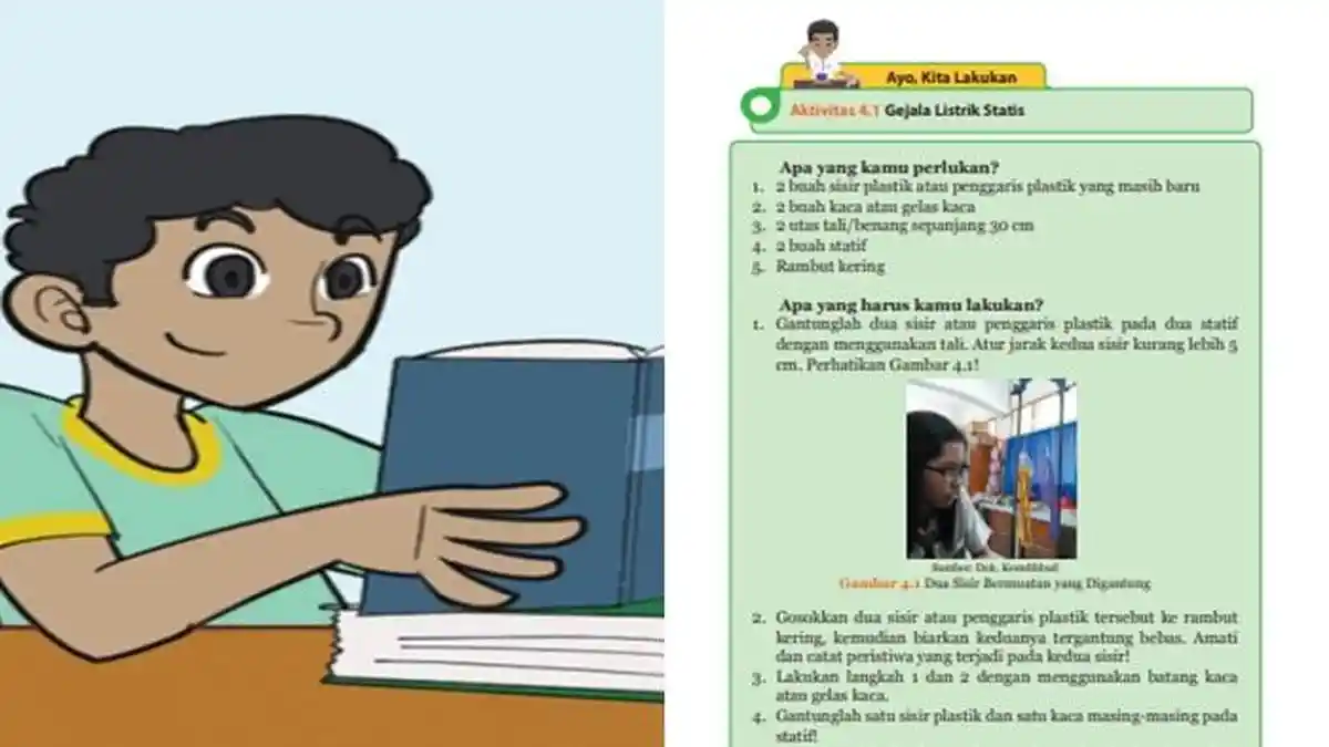 Kunci Jawaban IPA Kelas 9 SMP Halaman 165-166 Semester 1 Kurikulum 2013, Gejala Listrik Statis
