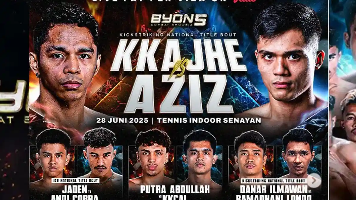 Jam Tayang dan Link Live Streaming Kkajhe vs Aziz Calim Byon Combat 5 Hari Ini, Sabtu 28 Juni 2025