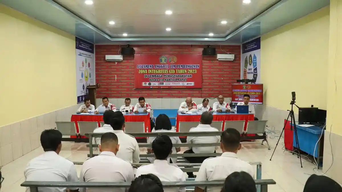 Siap Raih WBK, Lapas Rantauprapat Adakan Asesmen dan Seleksi Tim Kerja Pembangunan Zona Integritas 