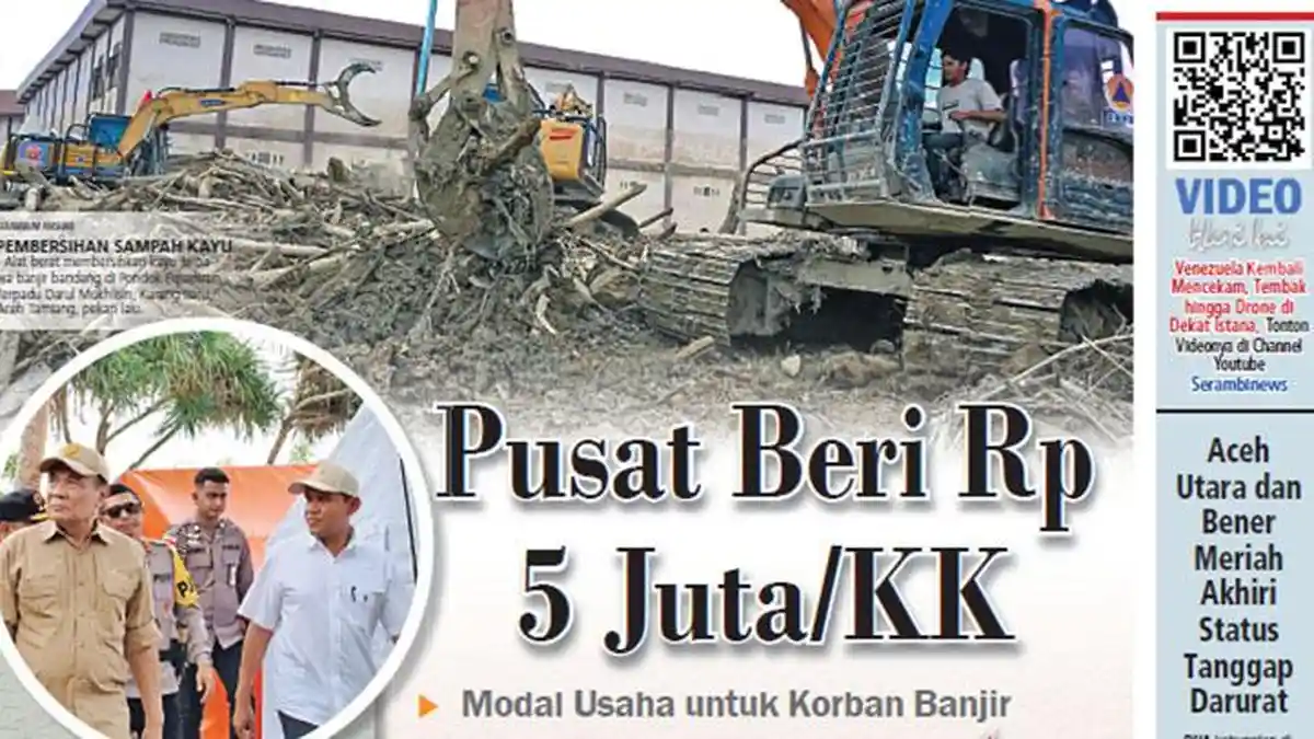 Pusat Beri Rp 5 Juta/KK, Modal Usaha Korban Banjir