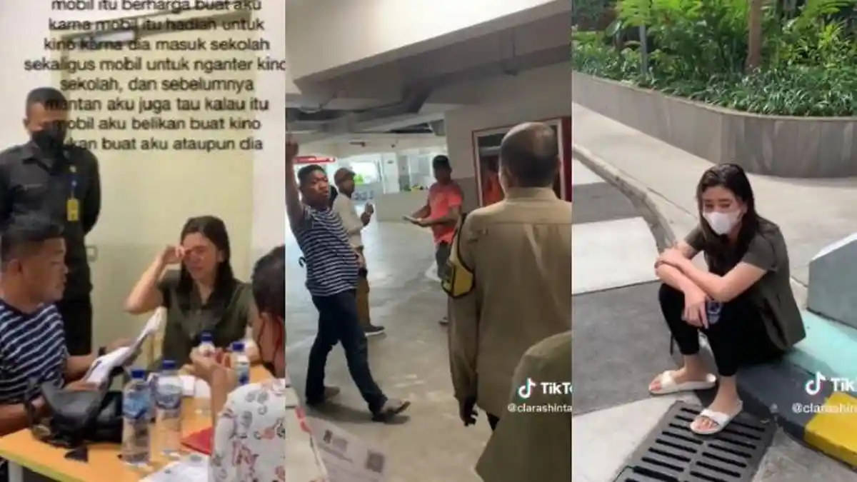 HEBOH Seleb TikTok Clara Shinta Nangis-nangis, Mobil Dirampas Debt Collector, Polisi Kena Bentak