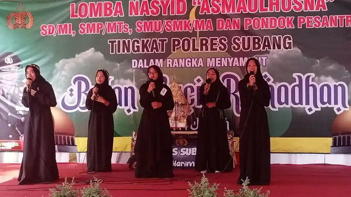 Polres Subang Gelar Lomba Nasyid Asmaul Husna Tingkat Pelajar dalam Rangka Sambut Ramadhan