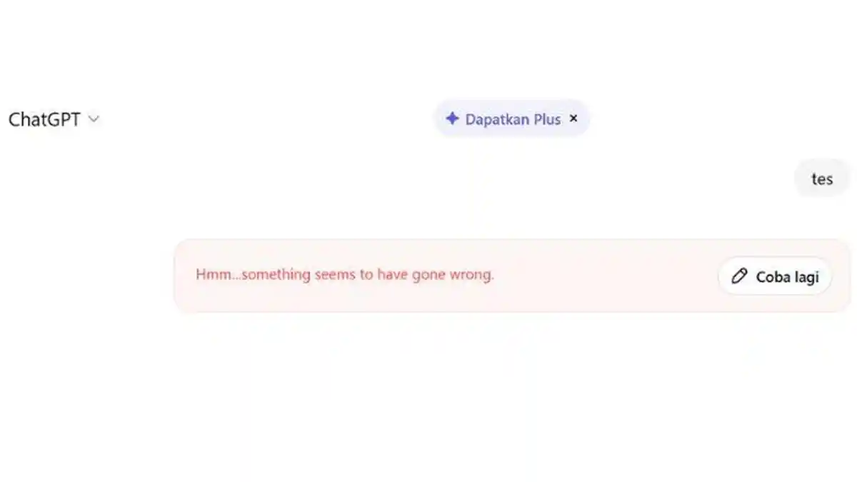 Kenapa ChatGPT Muncul Tulisan 'Something Went Wrong' Hari Ini? Penyebab Down dan Cara Mengatasi
