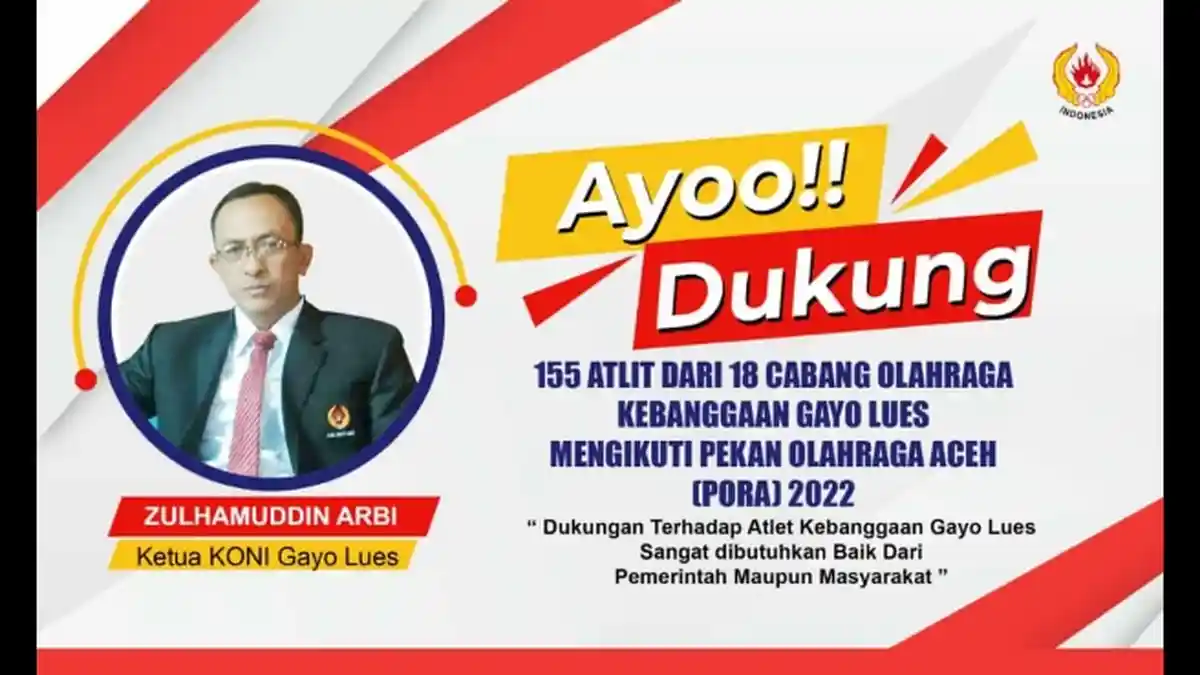 Gayo Lues Kirim 155 Atlet dalam PORA Pidie 2022, Ini Cabang Diikuti