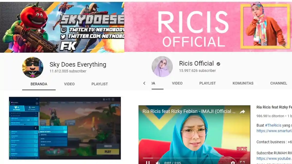 Ria Ricis Kembali Aktif Setelah Unggah Video Terakhir di Youtube, Ini Youtuber yang Juga 'Mati Suri'