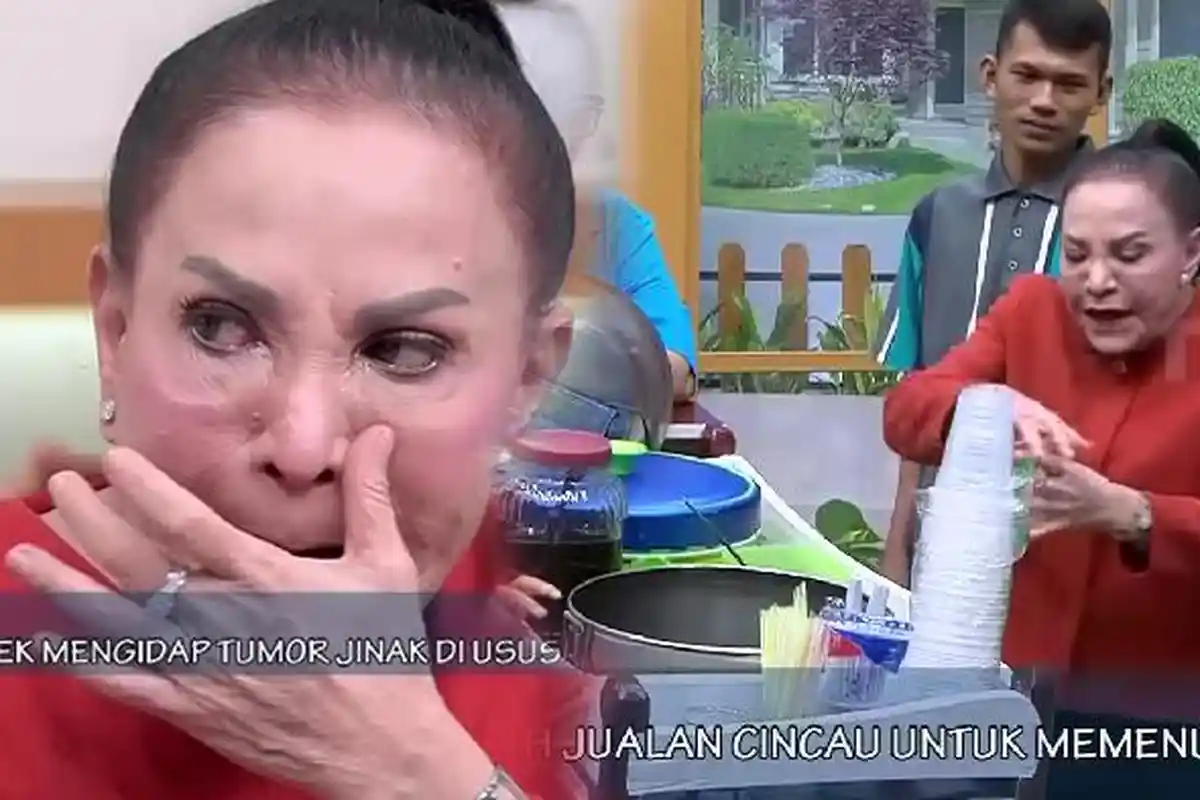 Nasib Mpok Atiek Kini Jualan Cincau Rp 15 Ribuan, Tangisnya Pecah Divonis Dokter Mengidap Tumor