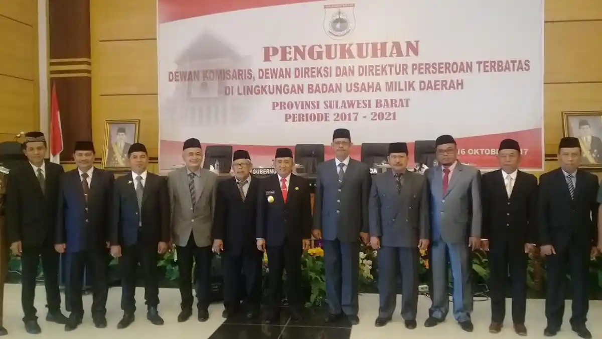 Gubernur Kukuhkan Dewan Komisaris dan Direksi BUMD Sulbar