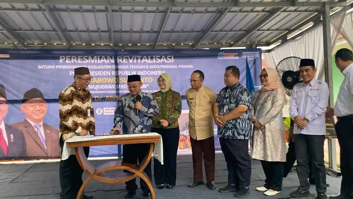 Mendikdasmen Resmikan Program Revitalisasi Sekolah di Bangka Belitung dengan Anggaran Rp99,3 Miliar - Bangkapos.com