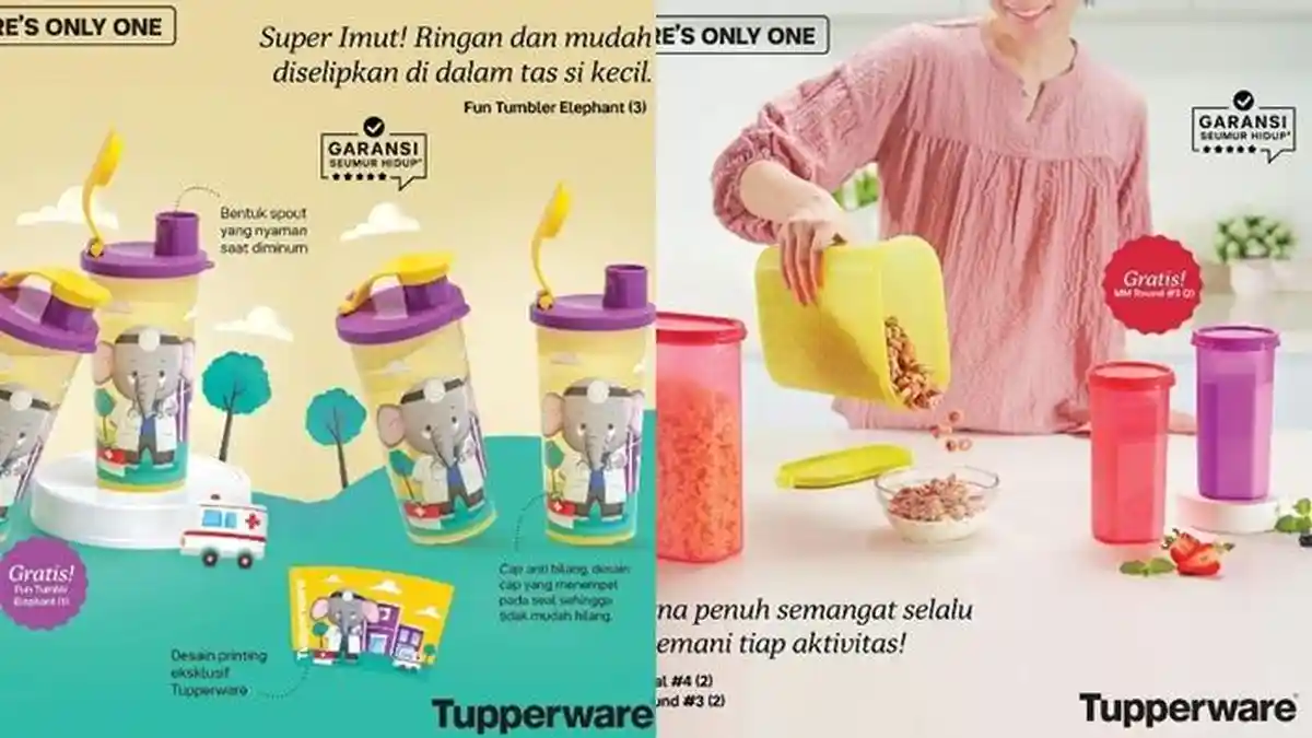 Katalog Promo Tupperware Edisi Bulan Juni 2023, Beli 3 Botol Minum Anak ...