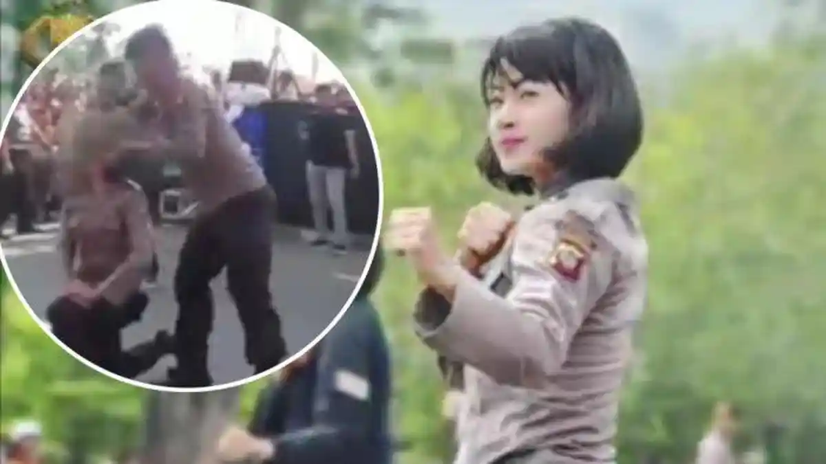 Aksi Polwan Cantik Berani Pecahkan Genteng dengan Kepalanya, Videonya Bisa Dilihat di Sini